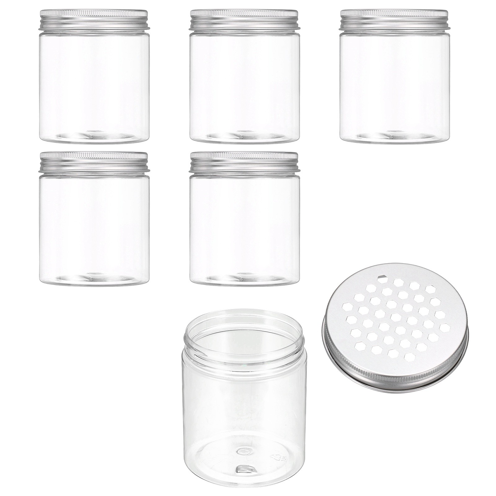Empty Scent Beads Container, Clear Freshener Tins 6Pcs & 8.5oz/250ml