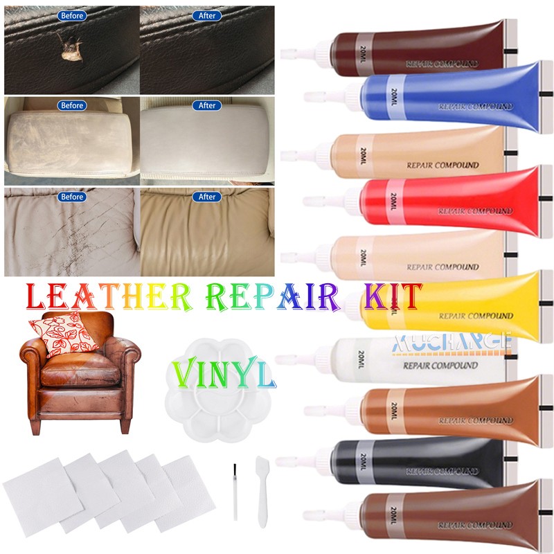 Dashboard Repair Kit 10 Color Car Vinyl Leather Cracked Furniture Kit Crack Sofa