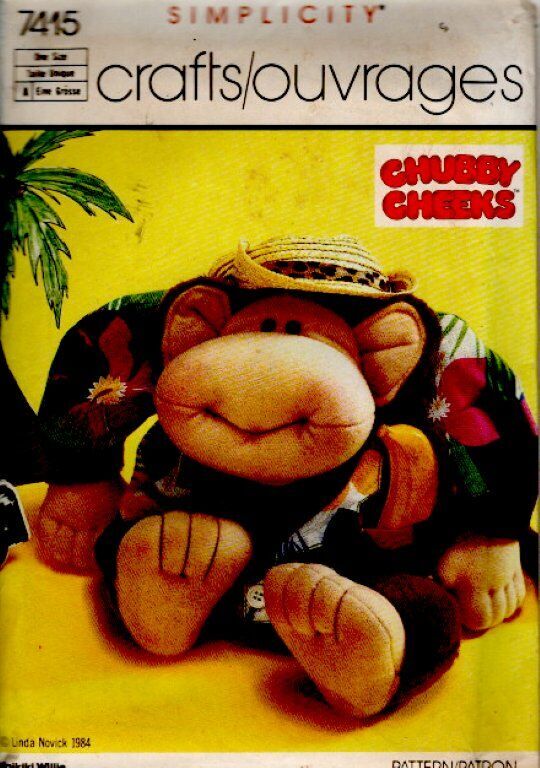 VINTAGE 1986 CHUBBY CHEEKS 7415 WAIKIKI WILLIE 8″ MONKEY DOLL