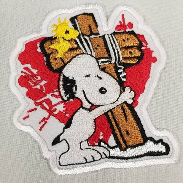 Snoopy Woodstock Religious Cross Patch Embroidered Iron On