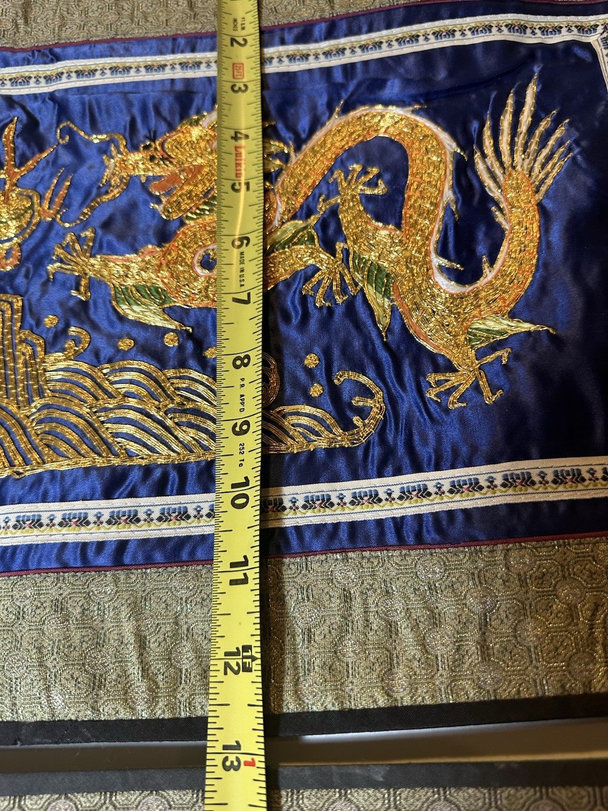 Pair Of Chinese Silk Embroidered Tapestry Wall Hanging Art Panel 13″ x 28″ Each