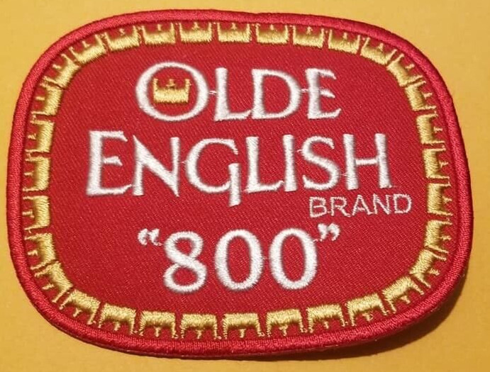 OLDE ENGLISH “800” New Embroidered Patch worldwide approx. 2.75 x 4″