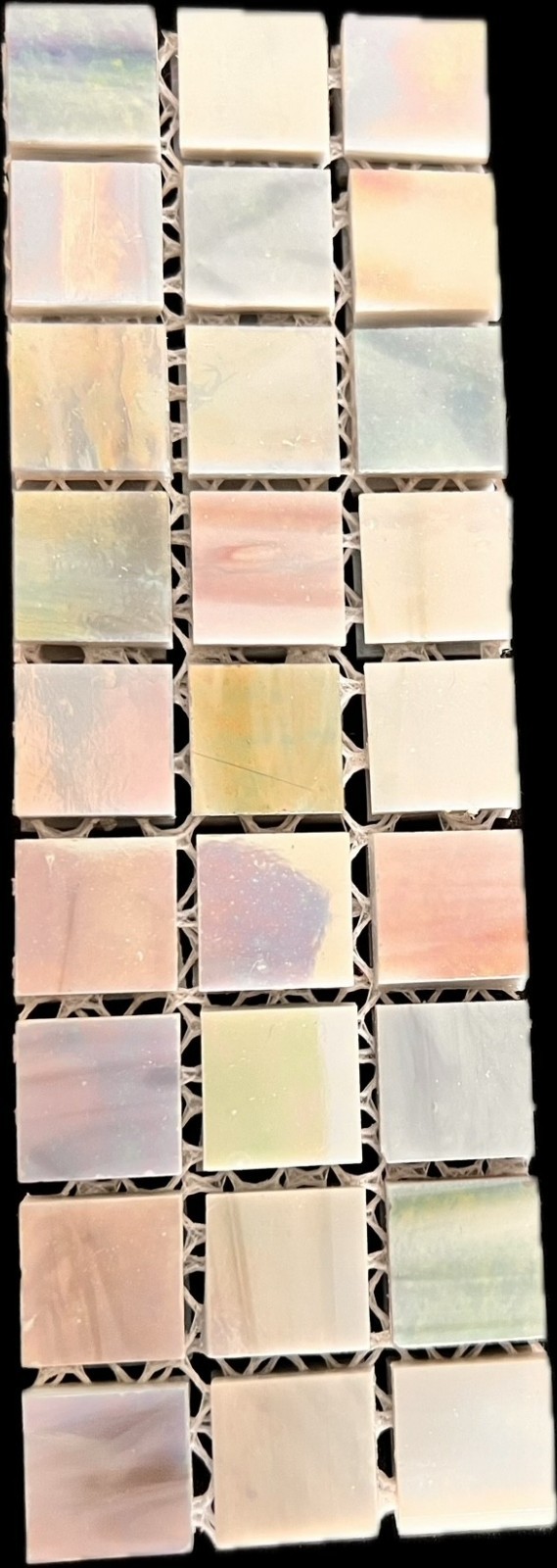 Stained Glass Mosaic Tiles 1/2″x1/2″ Iridescent (54 per set)
