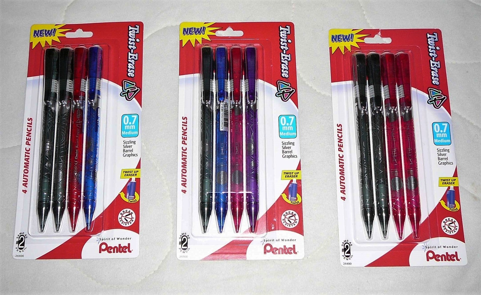 Lot Pentel Twist Erase UP Automatic Lead Mechanical Pencil 0.7 mm
