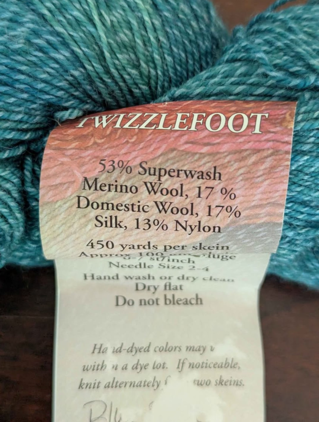 3 Skeins Of Mountain Colors “Twizzlefoot” Merino Wool Silk Blend Sock Yarn