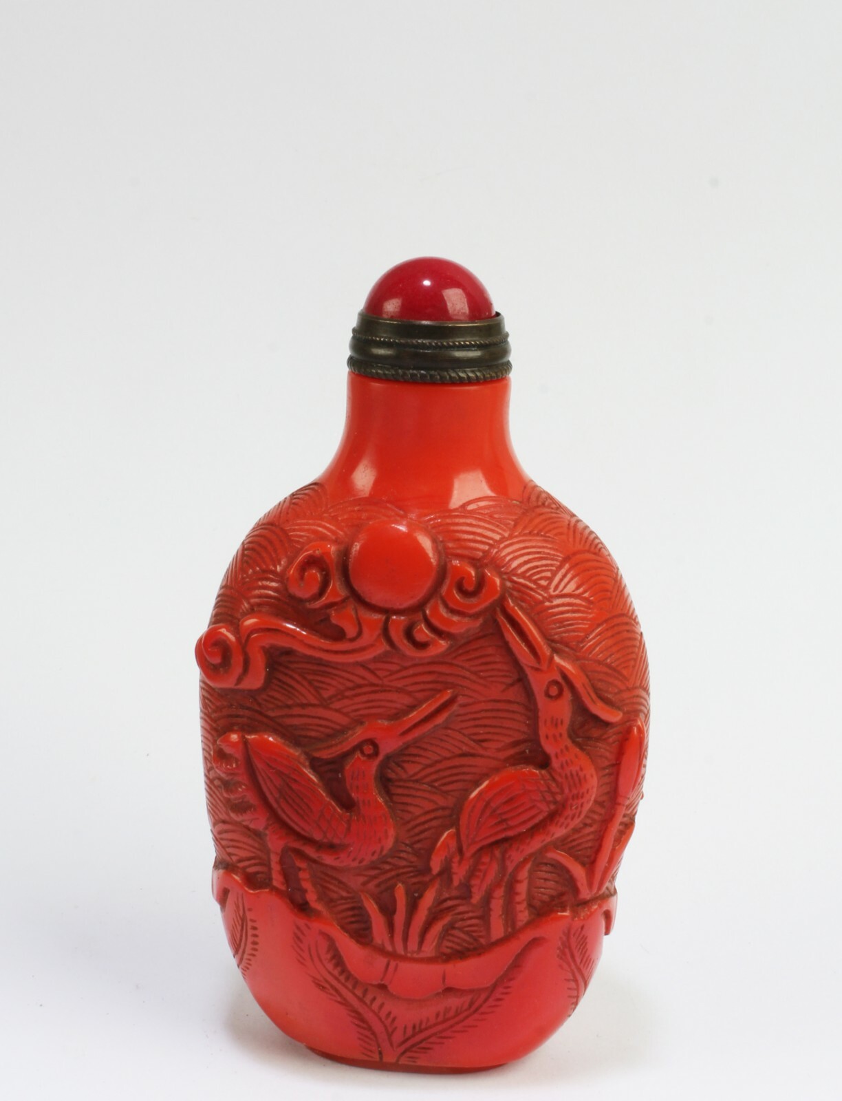 Chinese Red Color Snuff Bottle