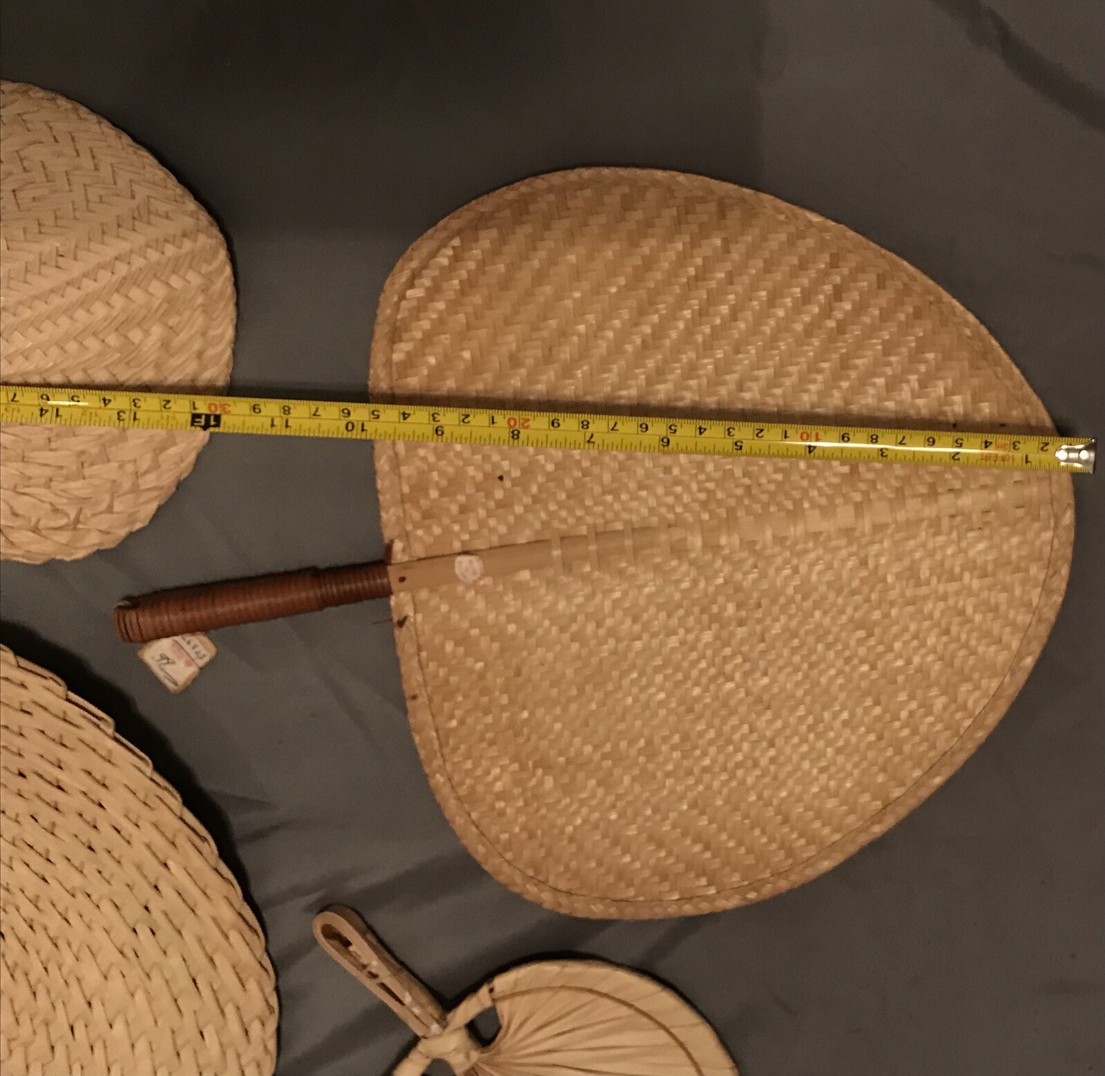 Set Of 4 Vintage Fans With Original Tags Dating From 1950s-60s From China