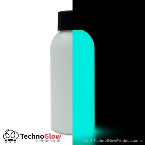 Glow in the Dark Paint, Bright Natural Aqua – UV Reactive Luminescent Paint