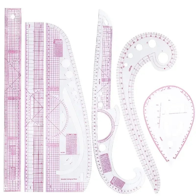 French Curve Metric Ruler Set Tailor Sewing Measure Drawing Template Craft Tool