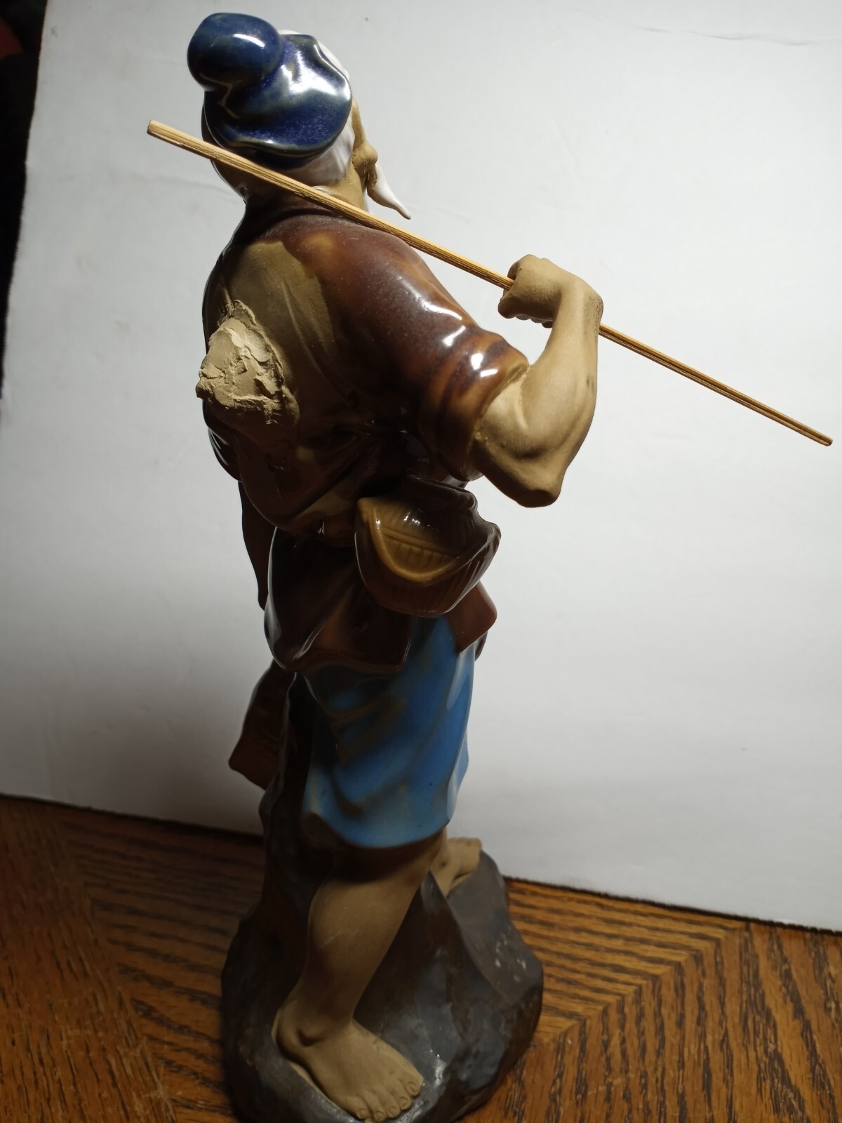 Vintage Shiwan Mudman Fisherman Statue