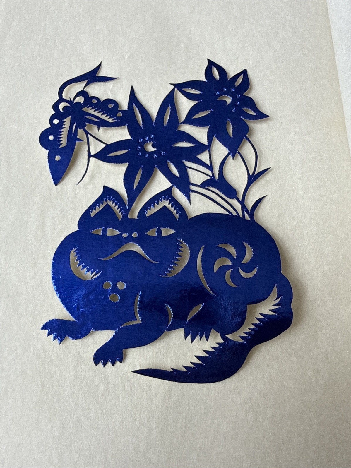 Vtg 10 pc Lot Set Paper Cut Out Folk Art Artwork Chinese ~4×4