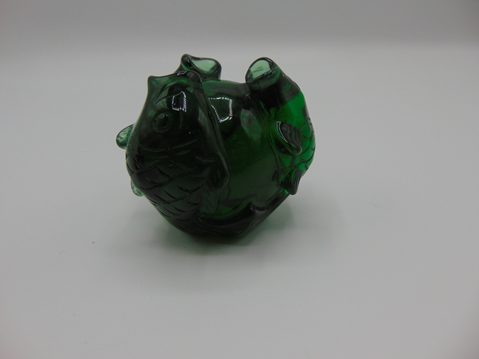 Chinese Zodiac Elegant Charm Master Sung 3 Headed Koi Fish Green