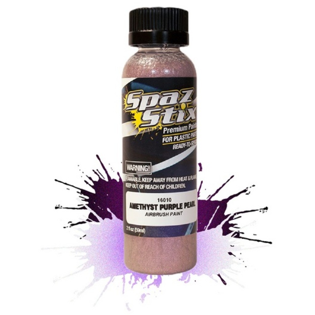Spaz Stix 16010 Amethyst Purple Pearl Airbrush Ready Paint 2oz Bottle