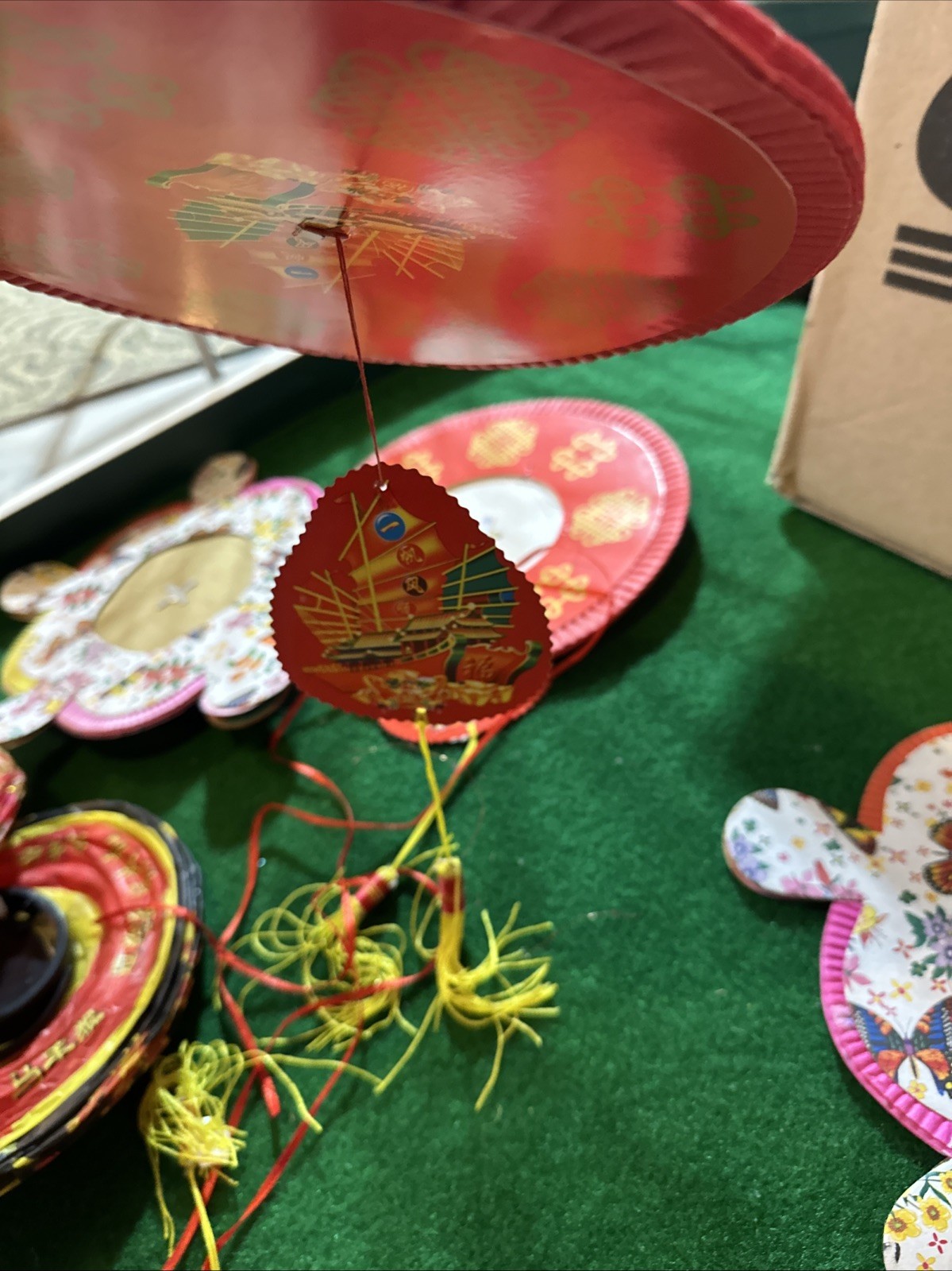 Lot of Chinese Decorations Some New Some Used Great Condition See Photos