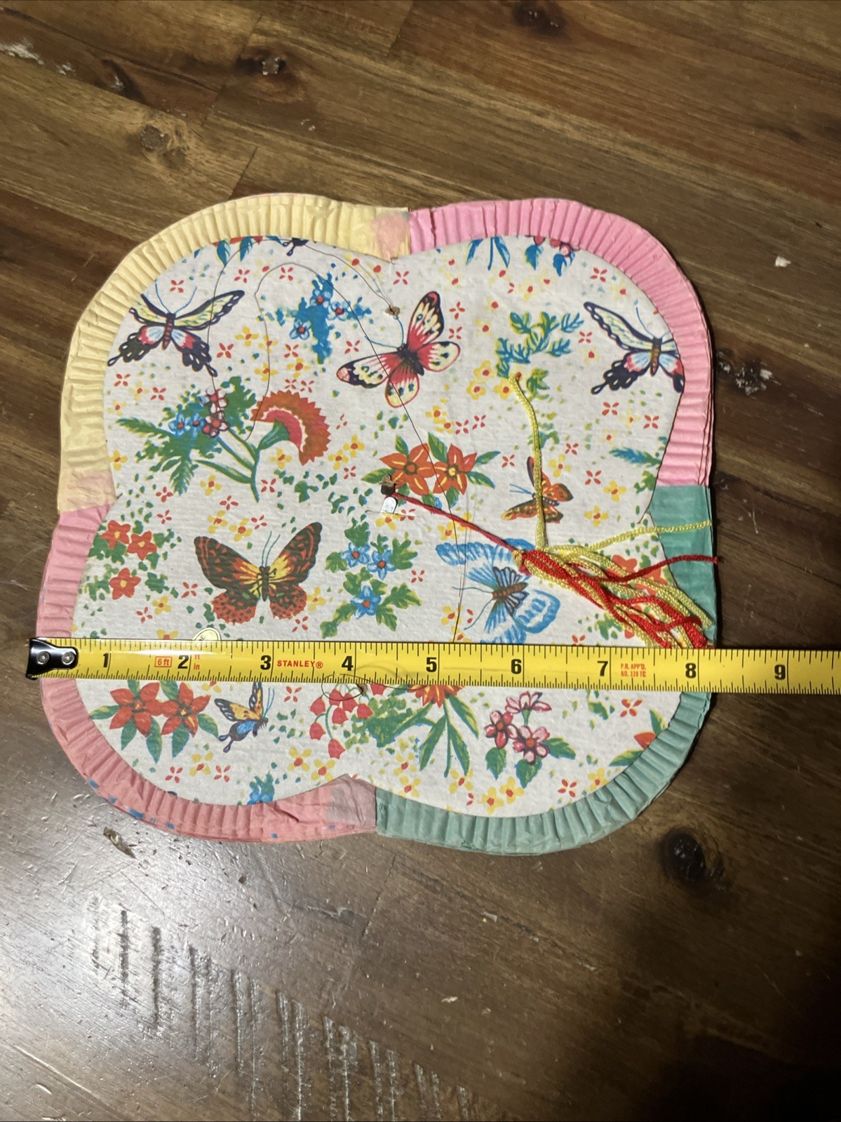 Lot of 8 Vintage Chinese Paper Butterfly Lanterns