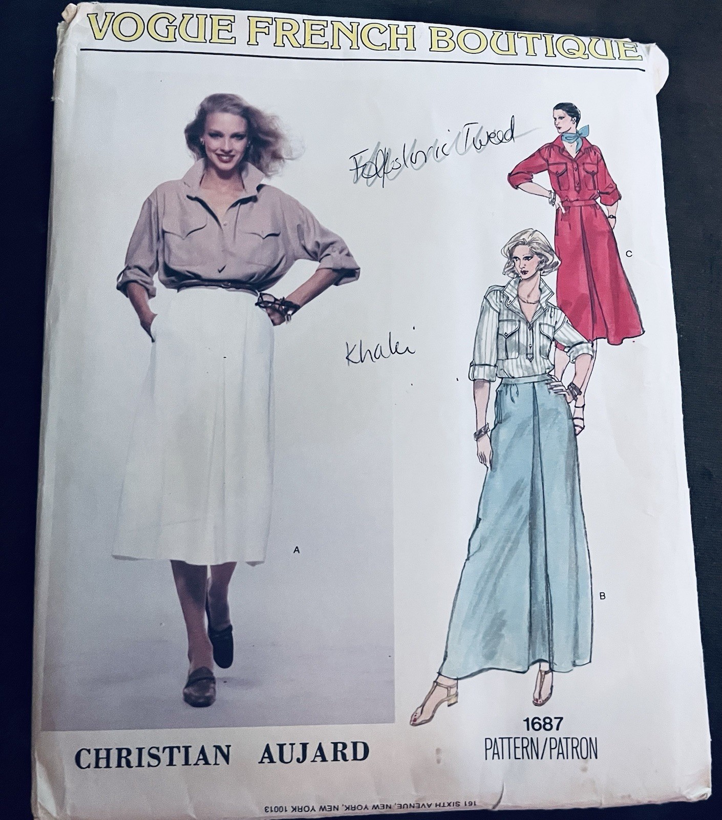 VTG VOGUE 1687 French Boutique Christian Aujard Misses Top & Skirts SZ 12 FF