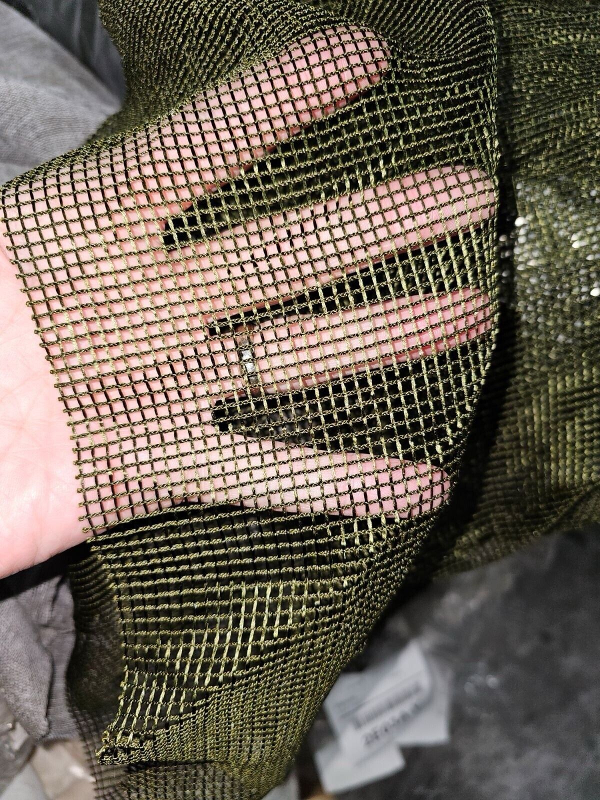 OD GREEN Fishnet Net Fabric Diamond Mesh Pattern Stretch 118″ SOLD BY THE YARD