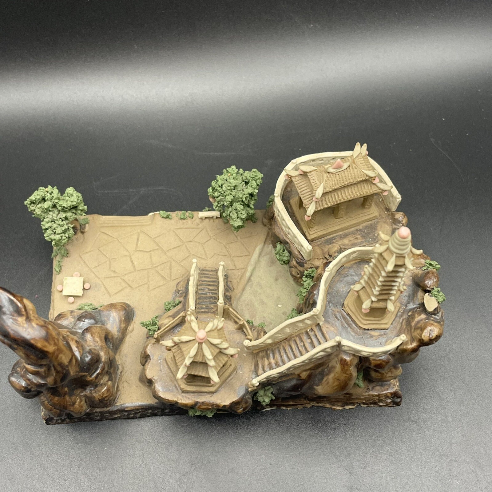 Bonsai Diorama Asian Scene- Mud/ Clay Material 5.5” x 3” x 3.25”