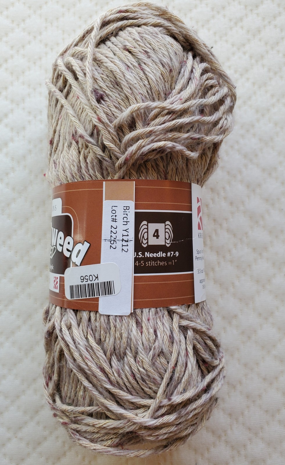 Kraemer Tatamy Tweed Worsted Yarn Cotton Acrylic 100g 180yds Machine Washable