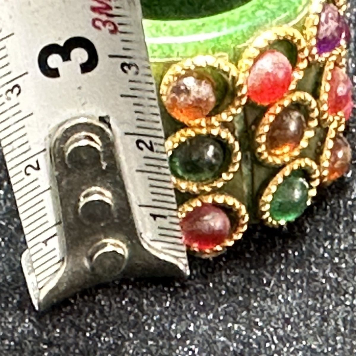 Tibetan Thumb Ring Inlaid Multi Stone Vintage Adjustable Jewelry Accessory