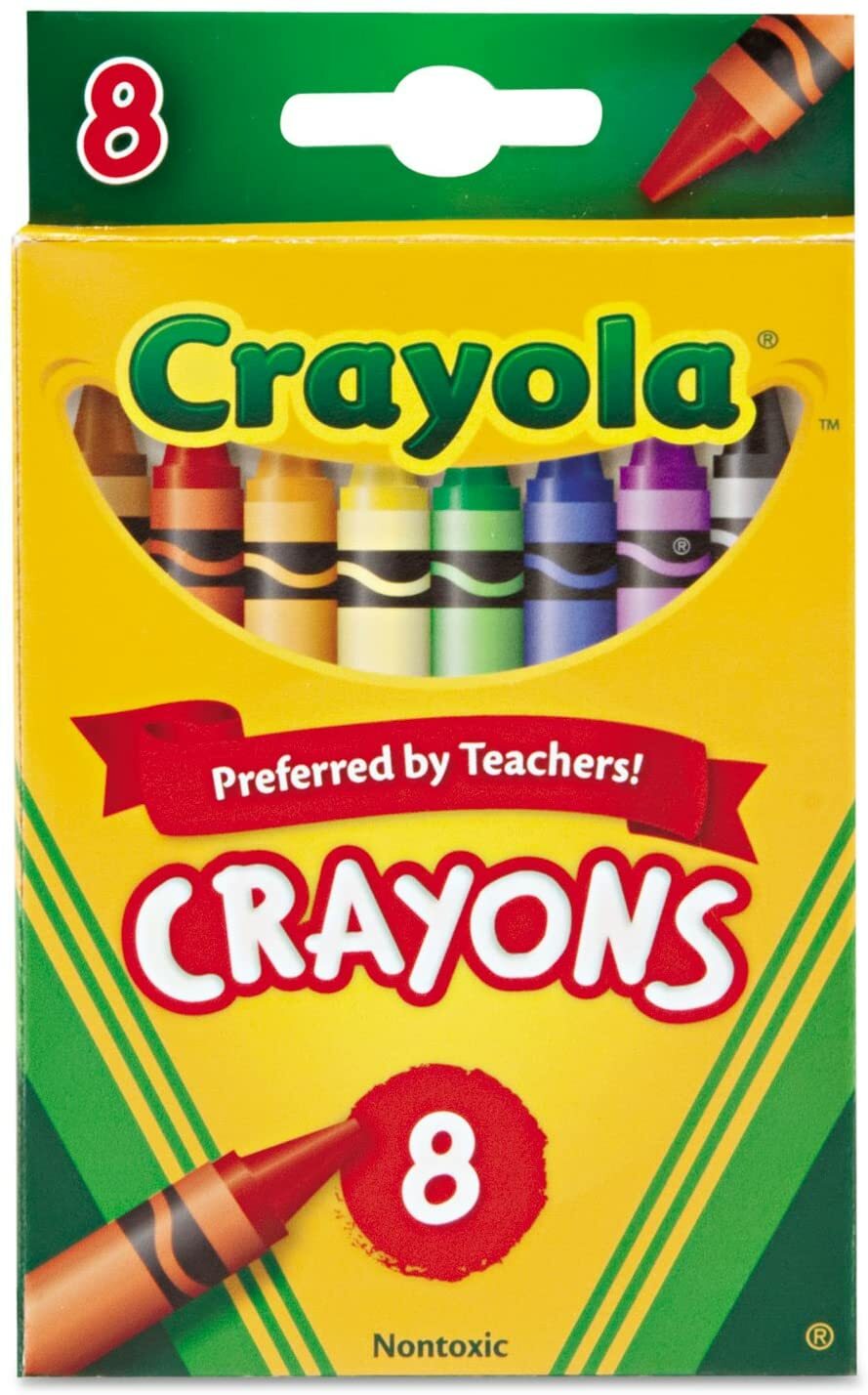 Crayola Classic Color Crayons 8 Assorted Colors Non-washable for children 2 Pack