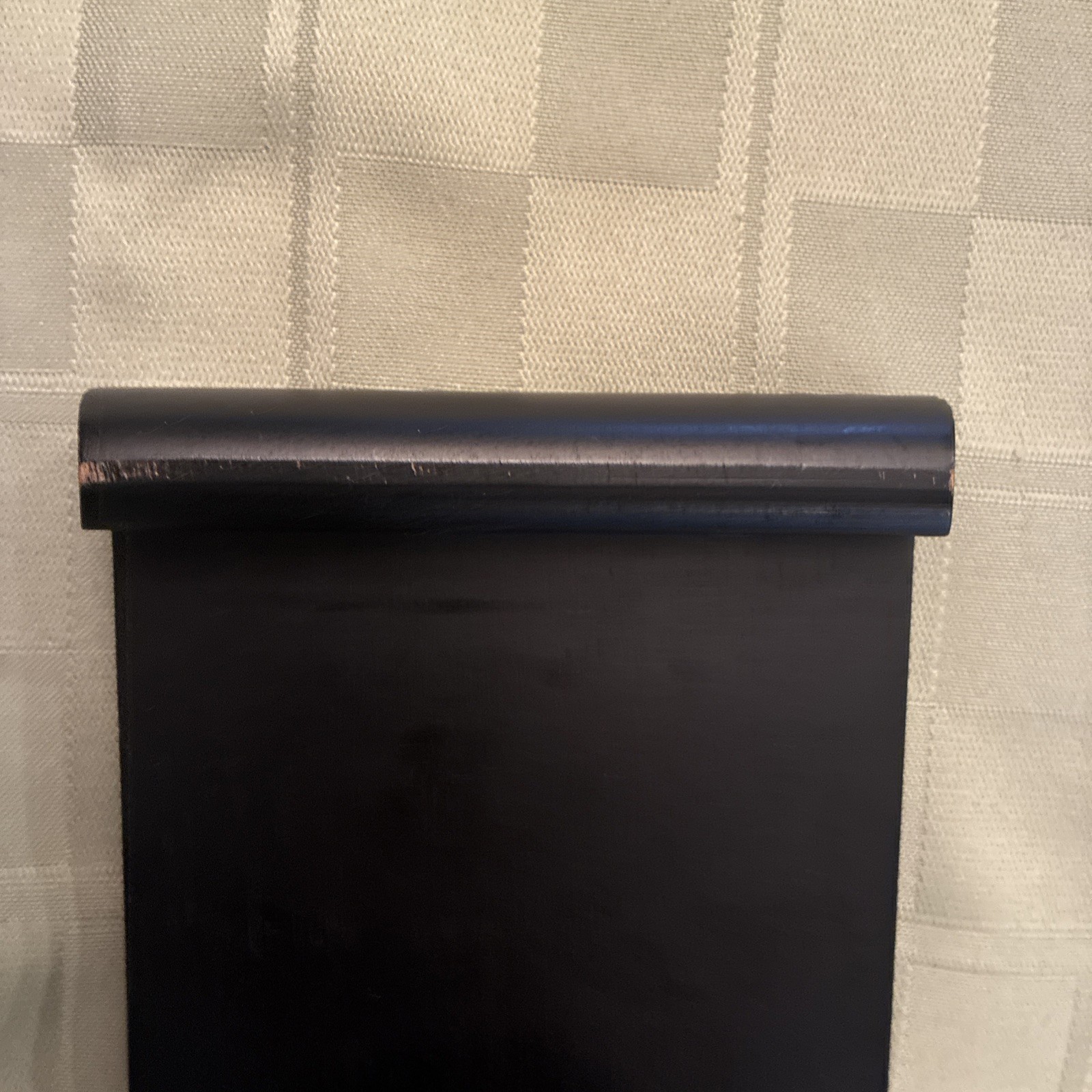 Vintage Chinese Carved Black Wood Base Display Stand 5.25” X 3.5”x 7/8”Hong Kong