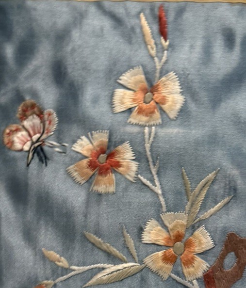 VTG Floating Framed Silk Embroidery Art Panel China ~ 14.5″ X 15.5″