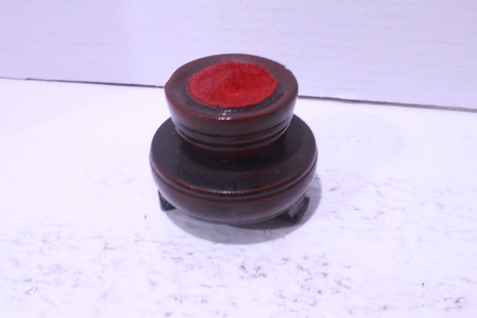 Qingming Festival River Map Reverse Hand Painted Glass Ball W Stand Paperweight