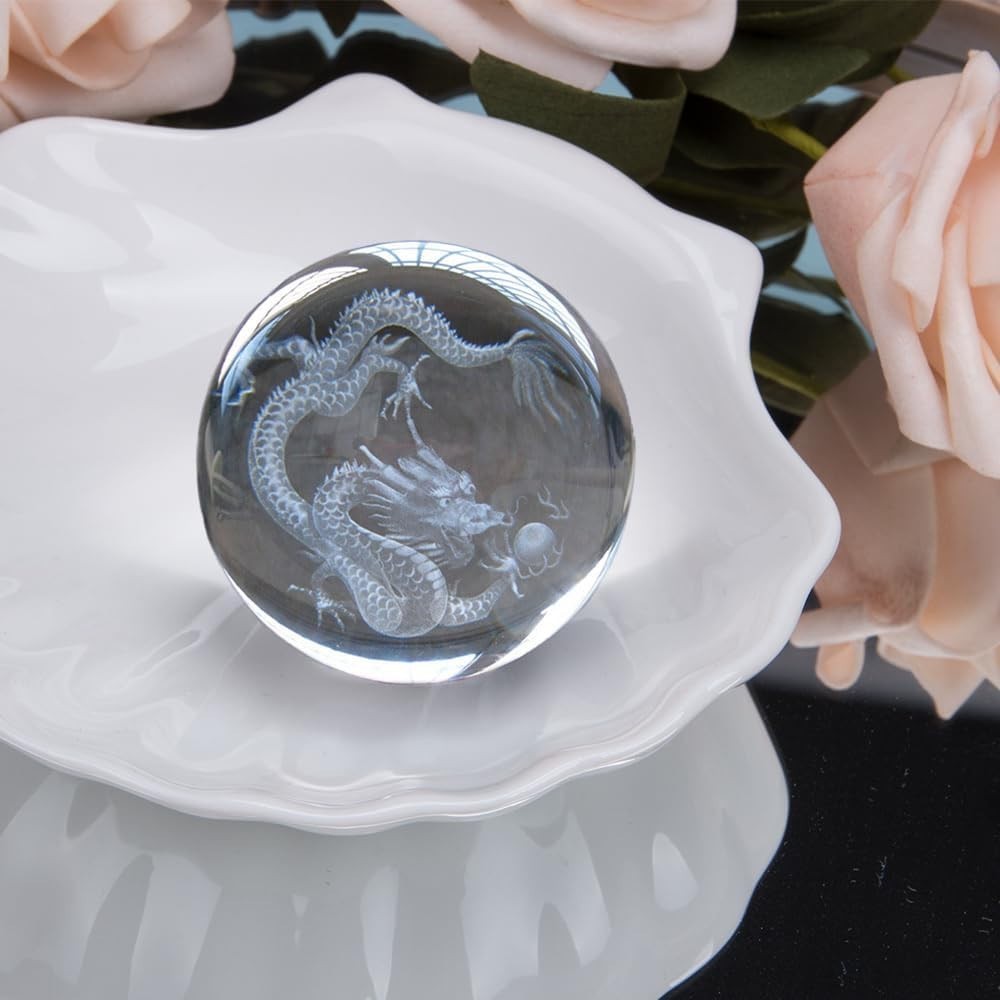 2Pcs Baoding Balls for Hand Therapy Chinese Health Exercise Stress Balls Dragon