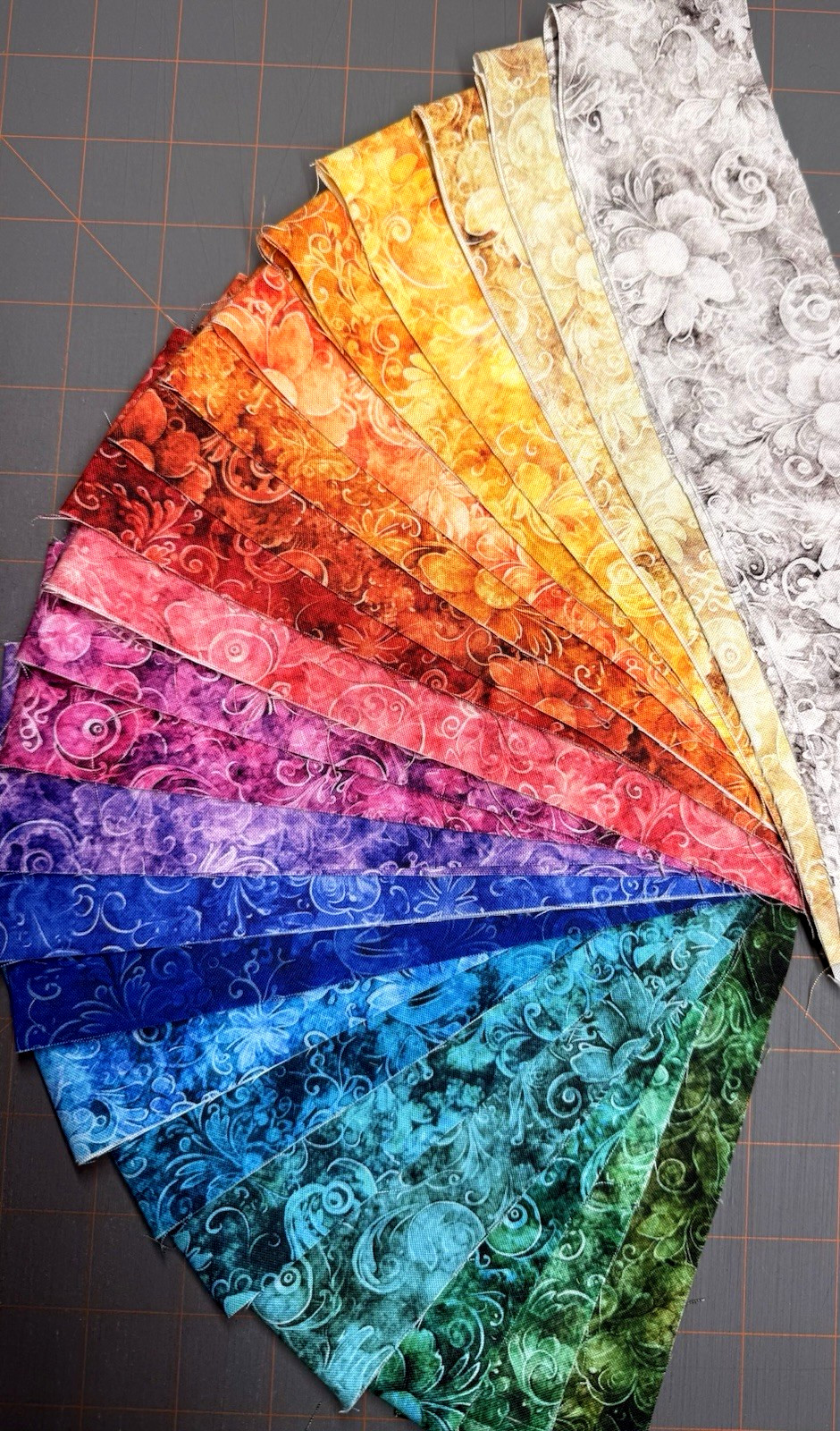 “NEW” All 22 A Rainbow Of Beautiful Different Colors of “2.5” Quilt Strips