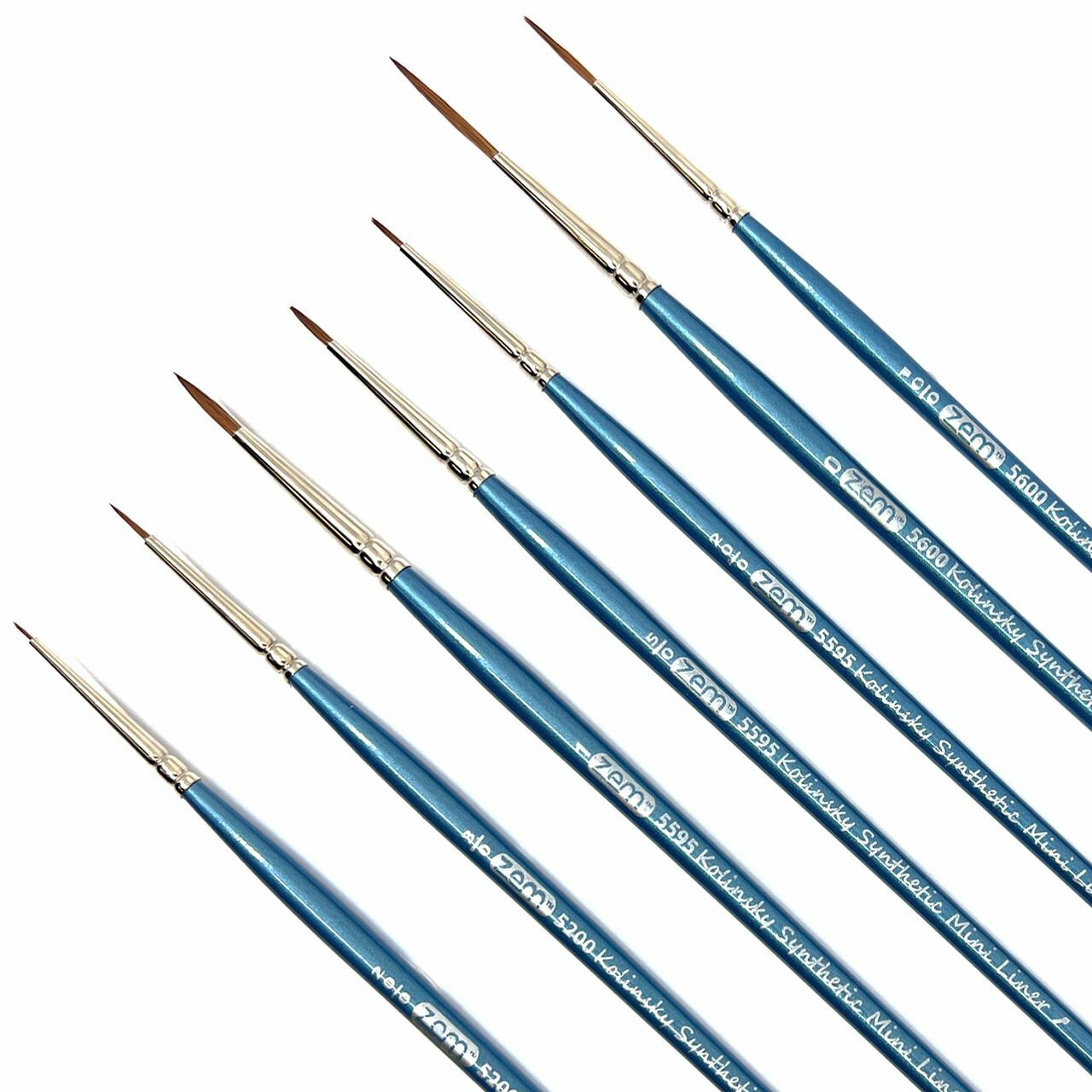 AS-209 Kolinsky Synthetic Mini Detail Brush Set 7 pcs | Watercolor