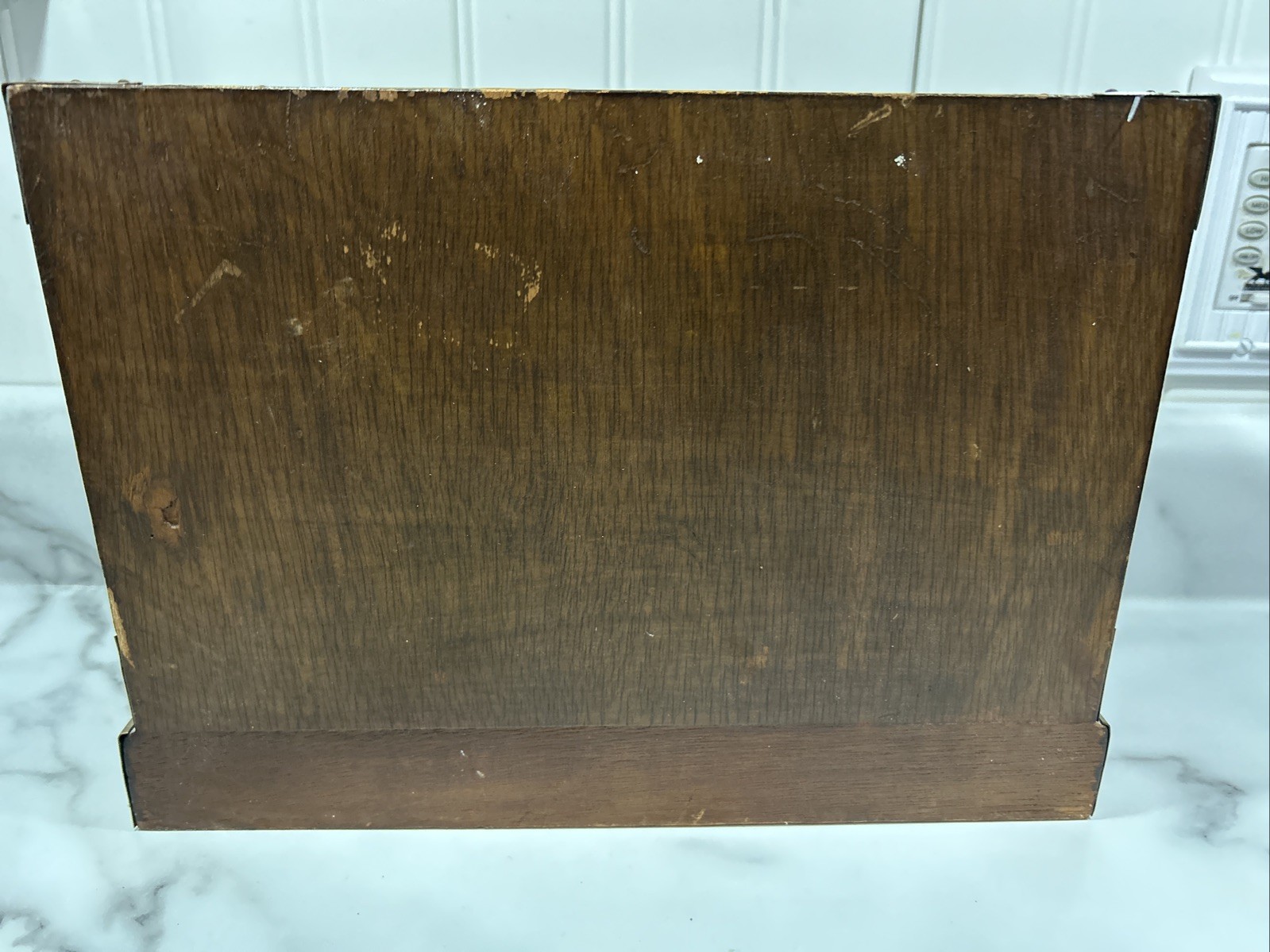 VTG CHINESE ASIAN WOOD & BRASS JEWELRY BOX CHEST 2 TURTLE WOOD DOORS & 6 DRAWERS