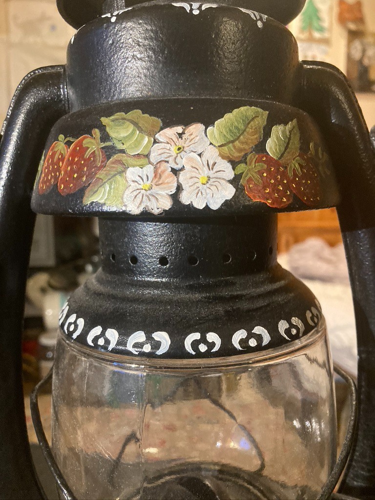 VTG Embury Mfg Co Warsaw NY No 2 Air Pilot Kerosene Oil Railroad Lantern 13.25”