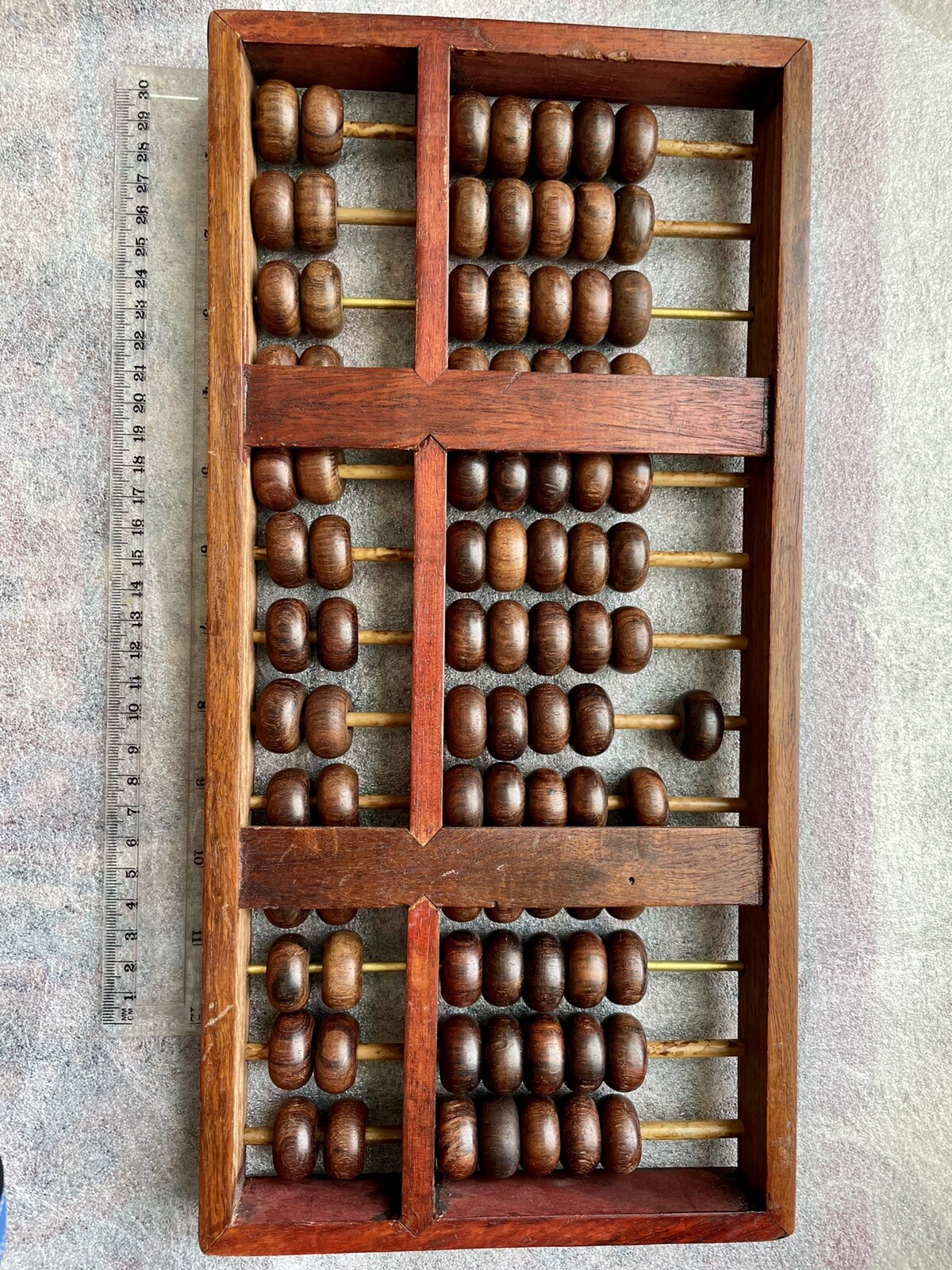 Chinese vintage solid wood abacus 13 Rows (Huanghuali?)