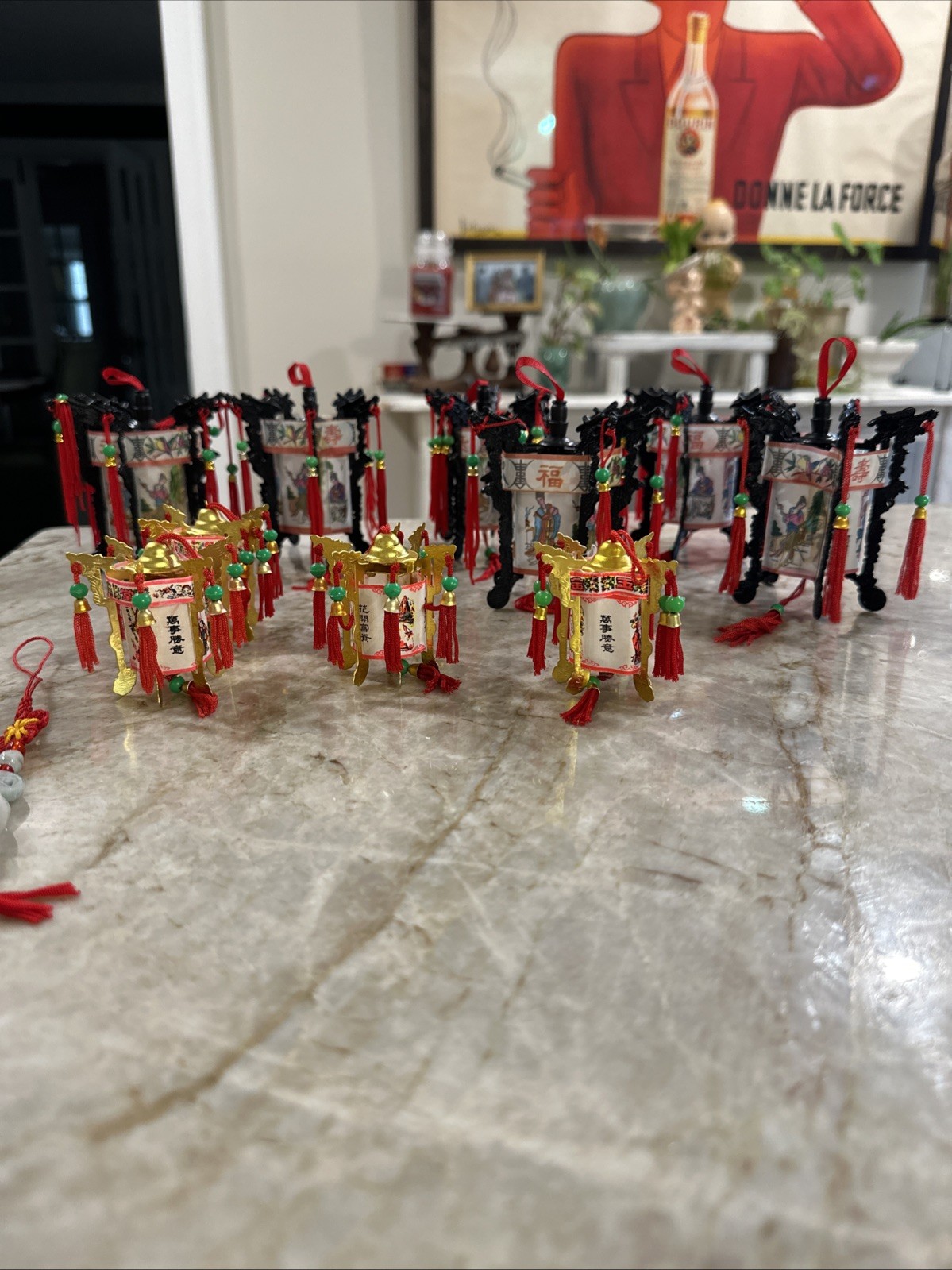 VIntage Chinese Palace Mini Lantern– Christmas Ornament Lot Of 10