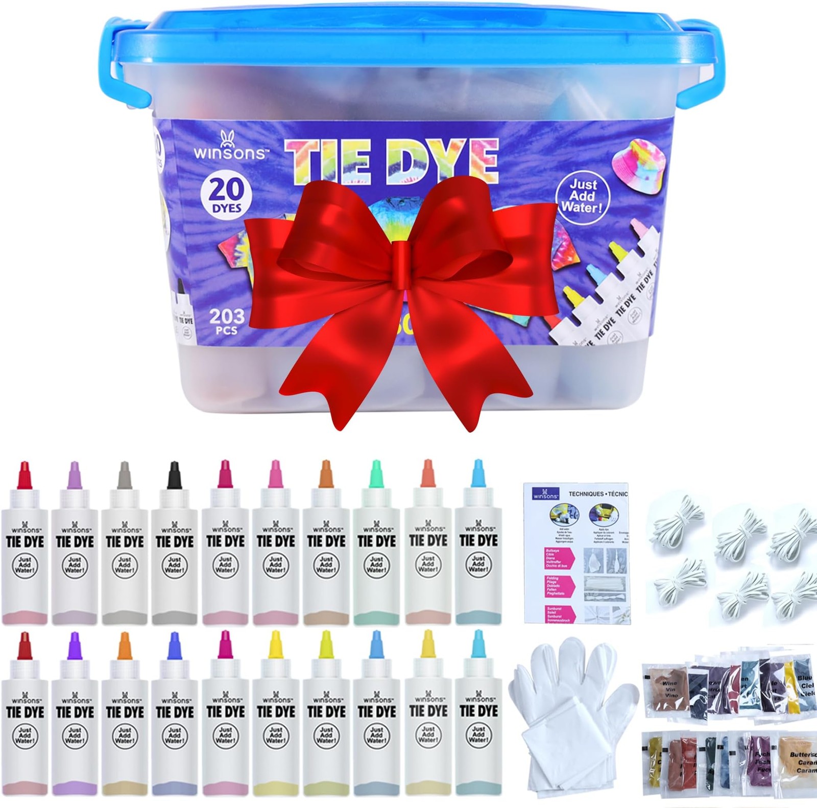 Tie Dye Kit 20 Colors Permanent Fabric Dye Set For Kids Adults DIY Craft