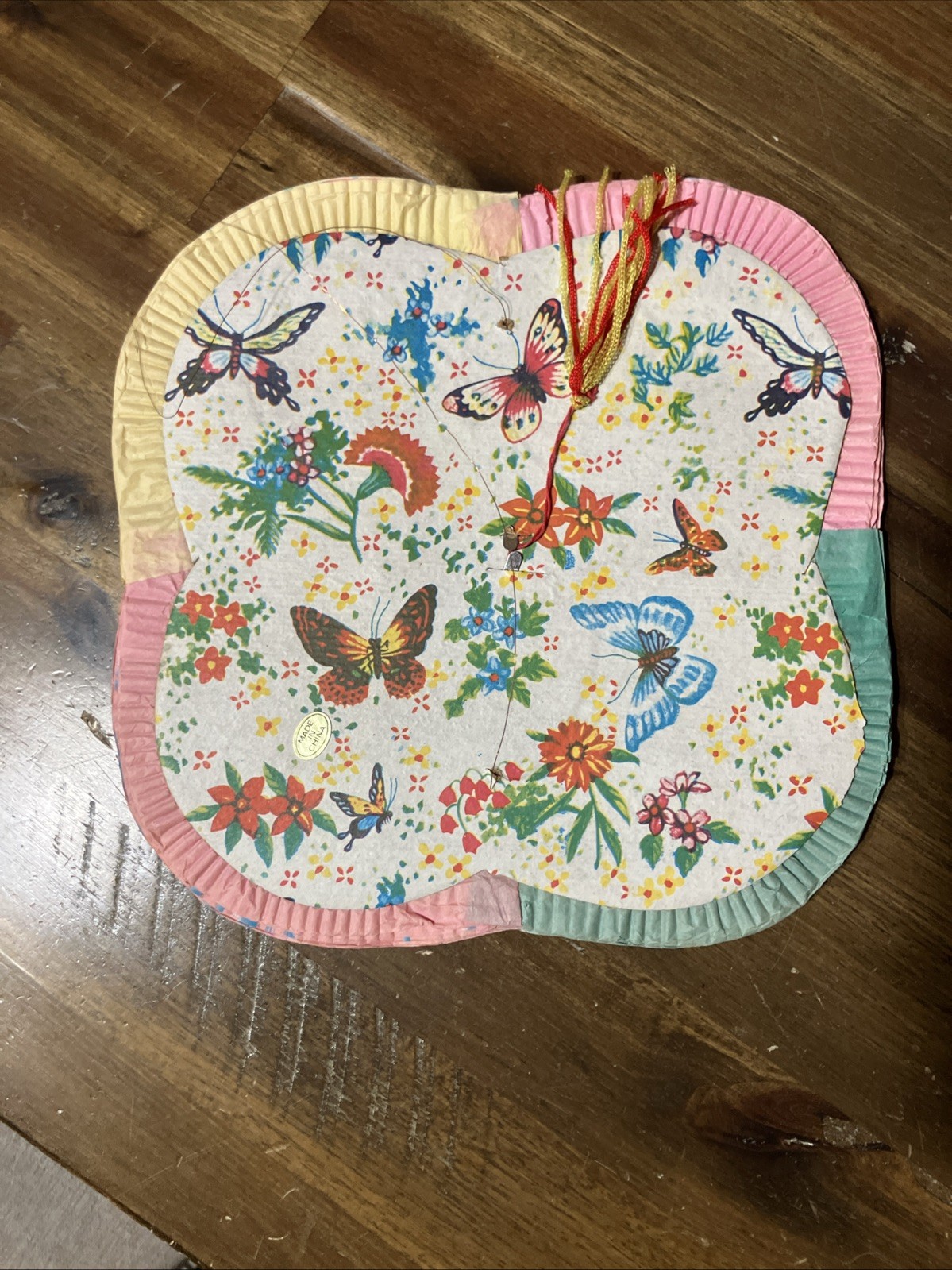 Lot of 8 Vintage Chinese Paper Butterfly Lanterns
