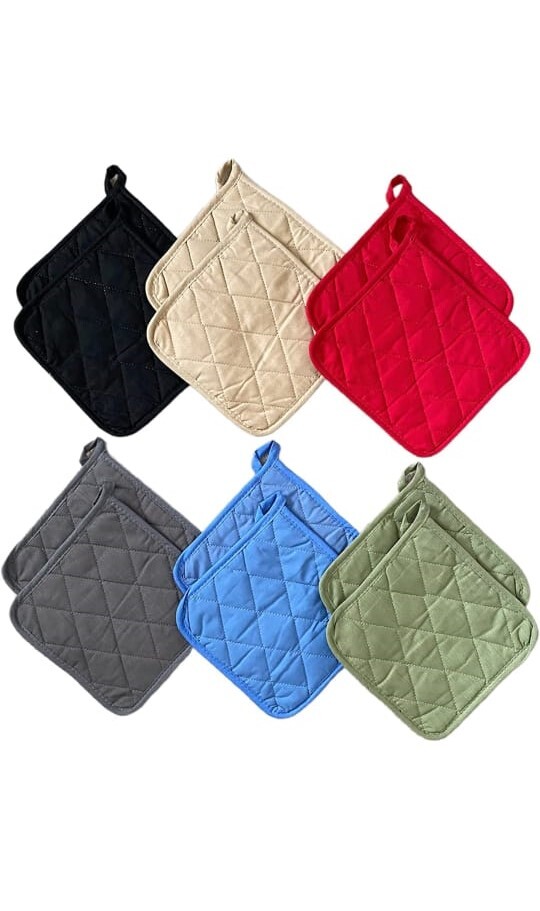 Set of 12 Kitchen Pot Holder SZ 8 x 8 Oven mitt Hot pads