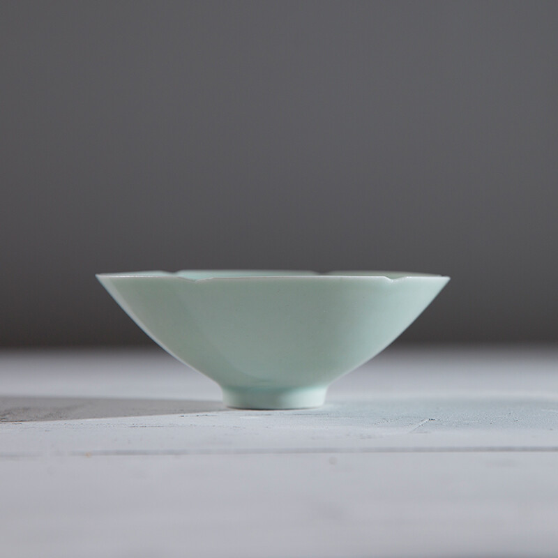 5.1″ Collect Chinese Song Porcelain Shadow Green Glaze Douli Bowl