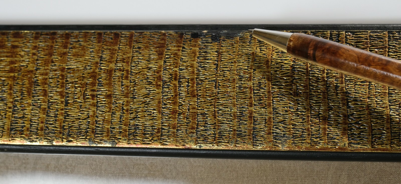 Exquisite 9 Dragon Floated Panels under Plexiglas in Large Gilded Frame VGUC+