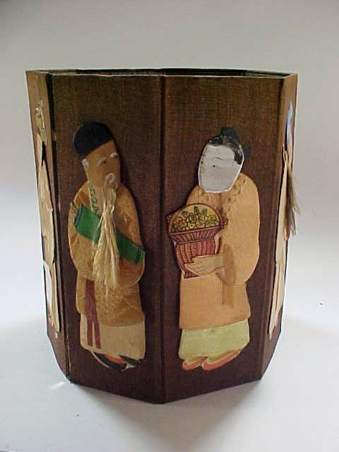 Chinese Hexagon Collapsible Box with the 8 Mythology Legendary Immortals