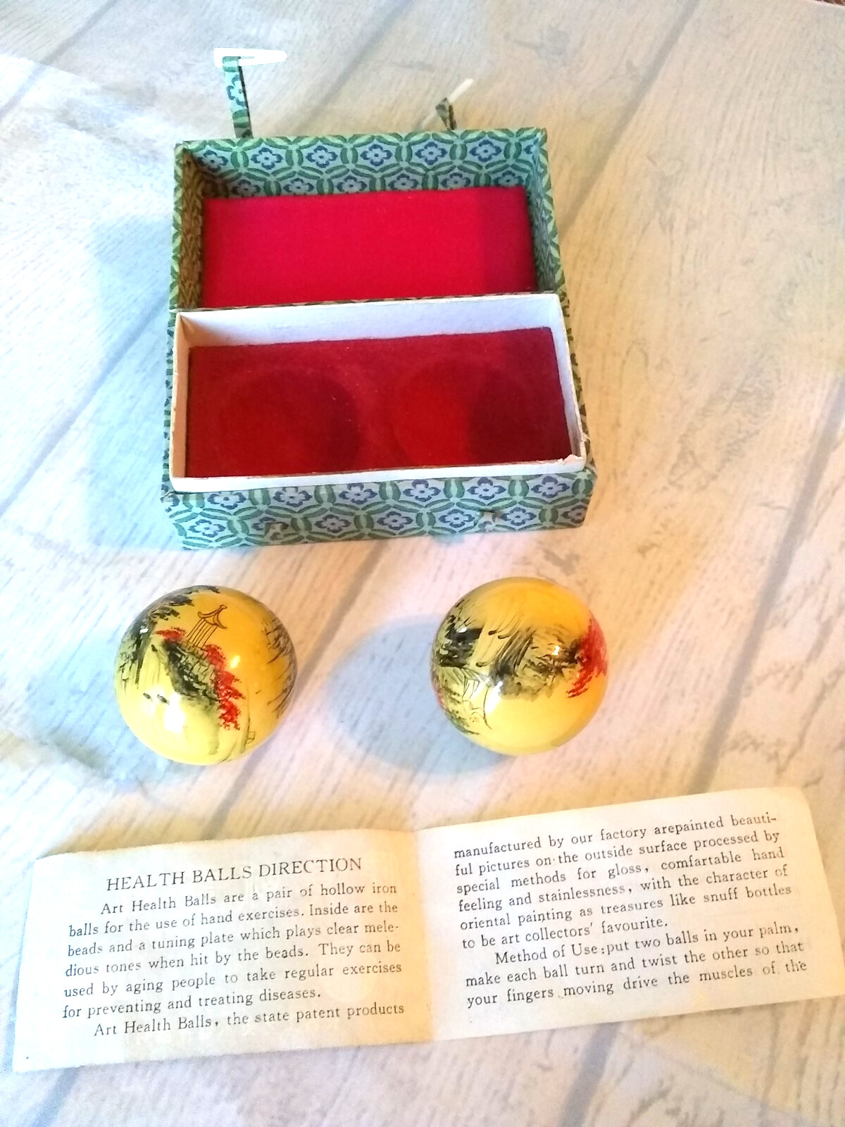 Asian Baoding Balls Health Stress Balls With Box And Instructions
