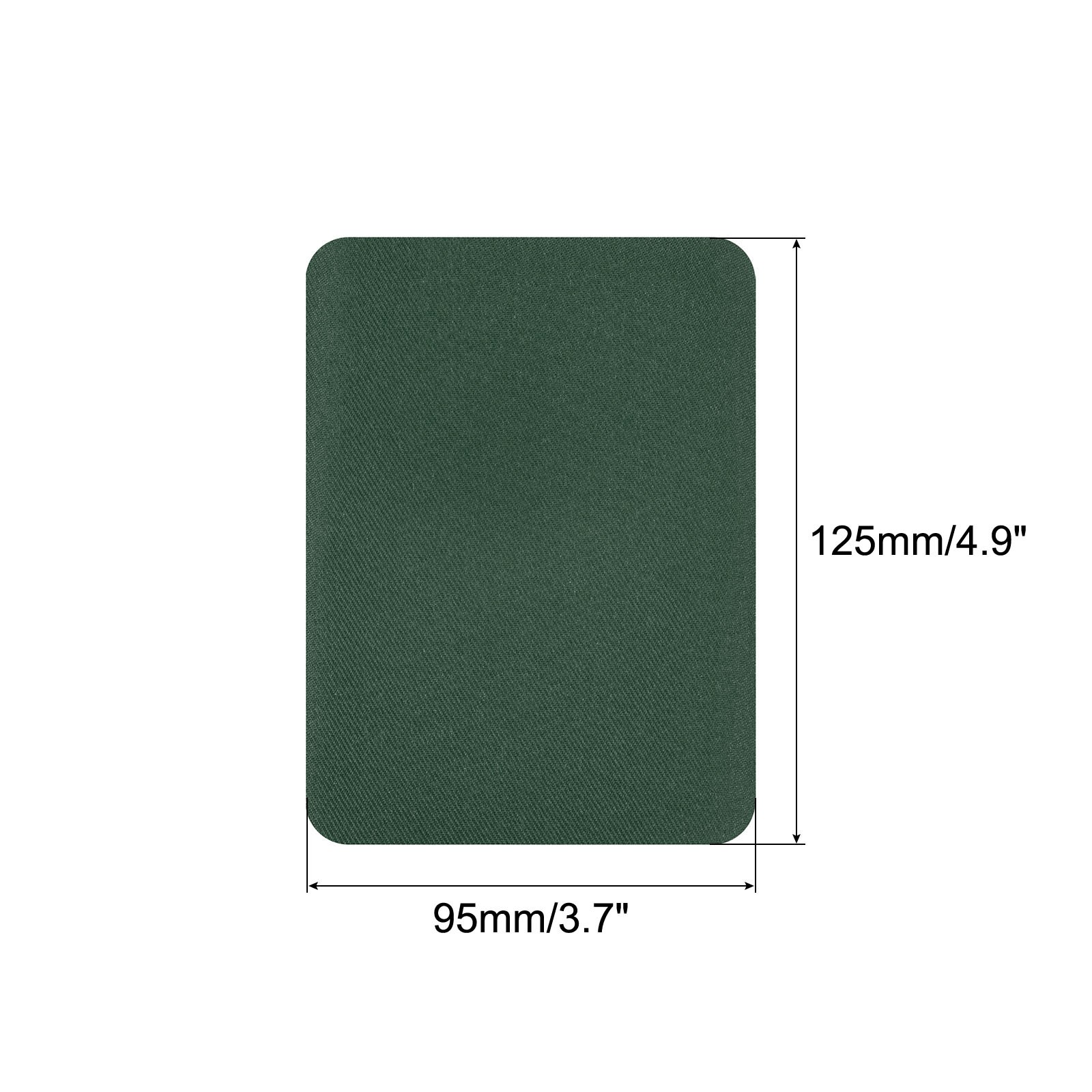 20Pack Fabric Patch Iron-on Patches Dark Green 4.9″x3.7″ for Clothes