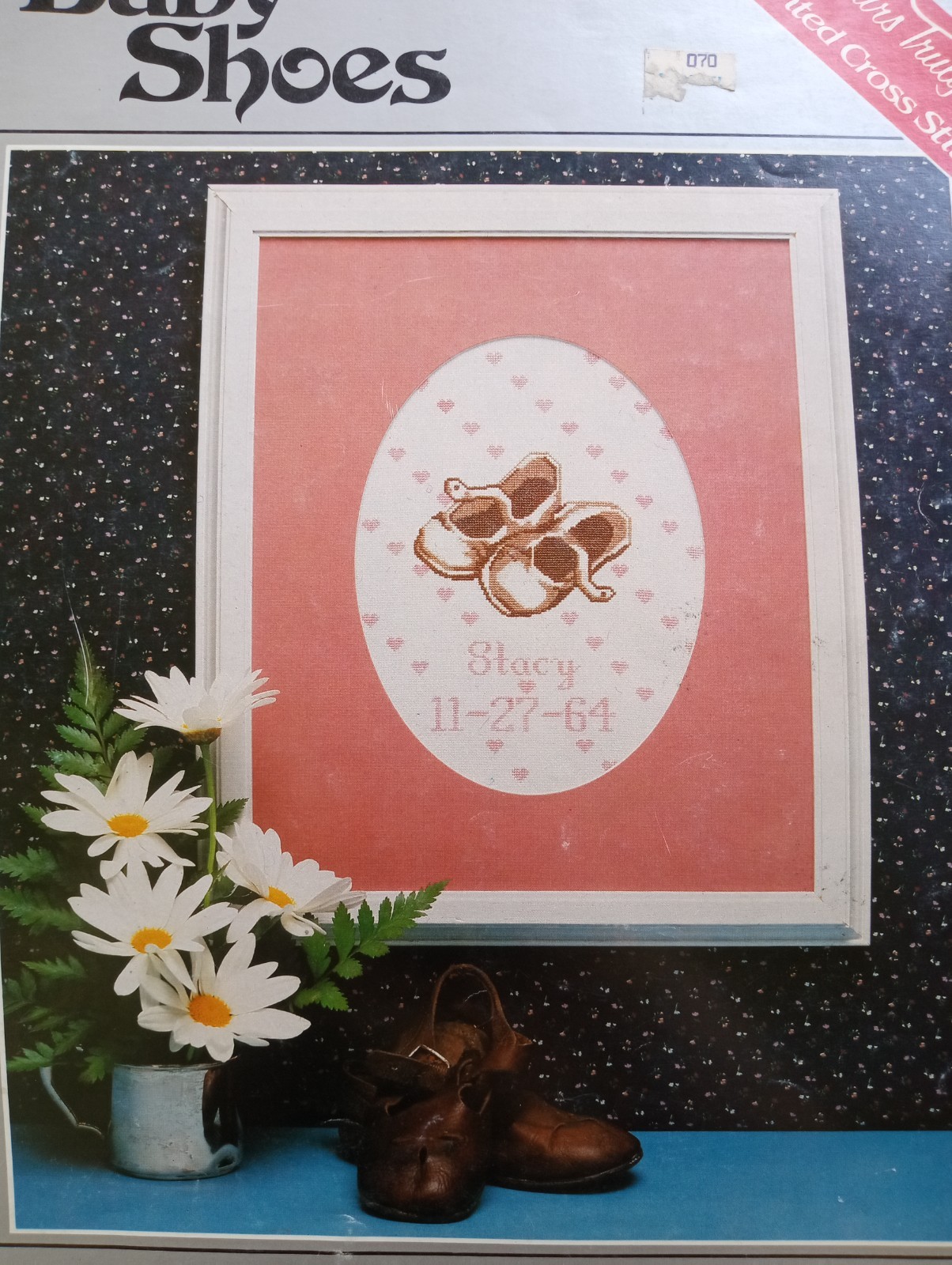 Vintage Baby Cross Stitch Pattern Boy or Girl Baby Shoes Cross Stitch Pattern