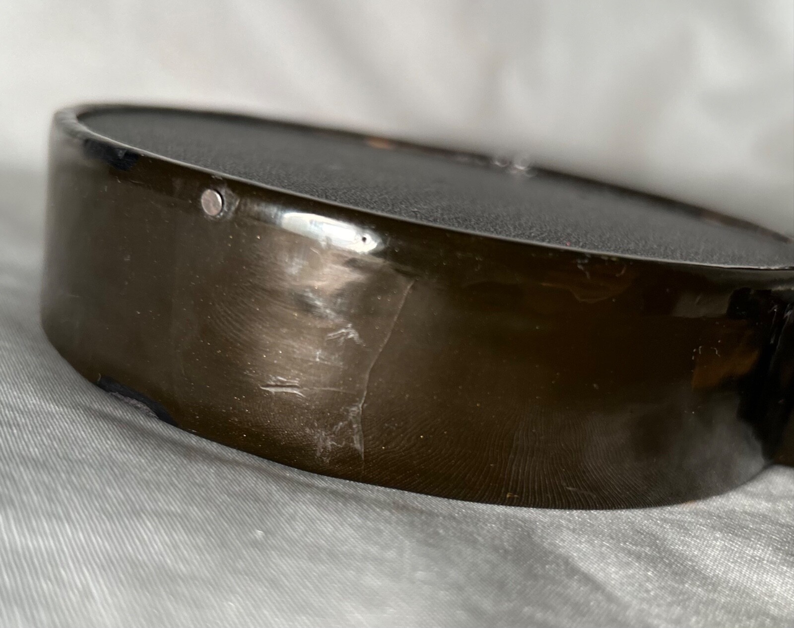 Chinese Black Lacquer Ruin-Shaped Shadow Box 8 Miniature Instruments 8.25″ READ