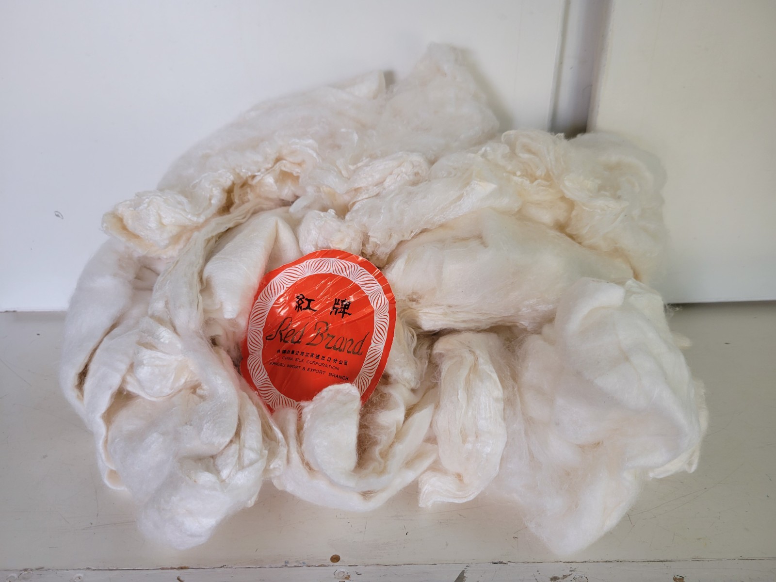 10.5 Oz. Silk Mawata Caps Top Silk Natural Spinning Fiber Undyed Mulberry Silk