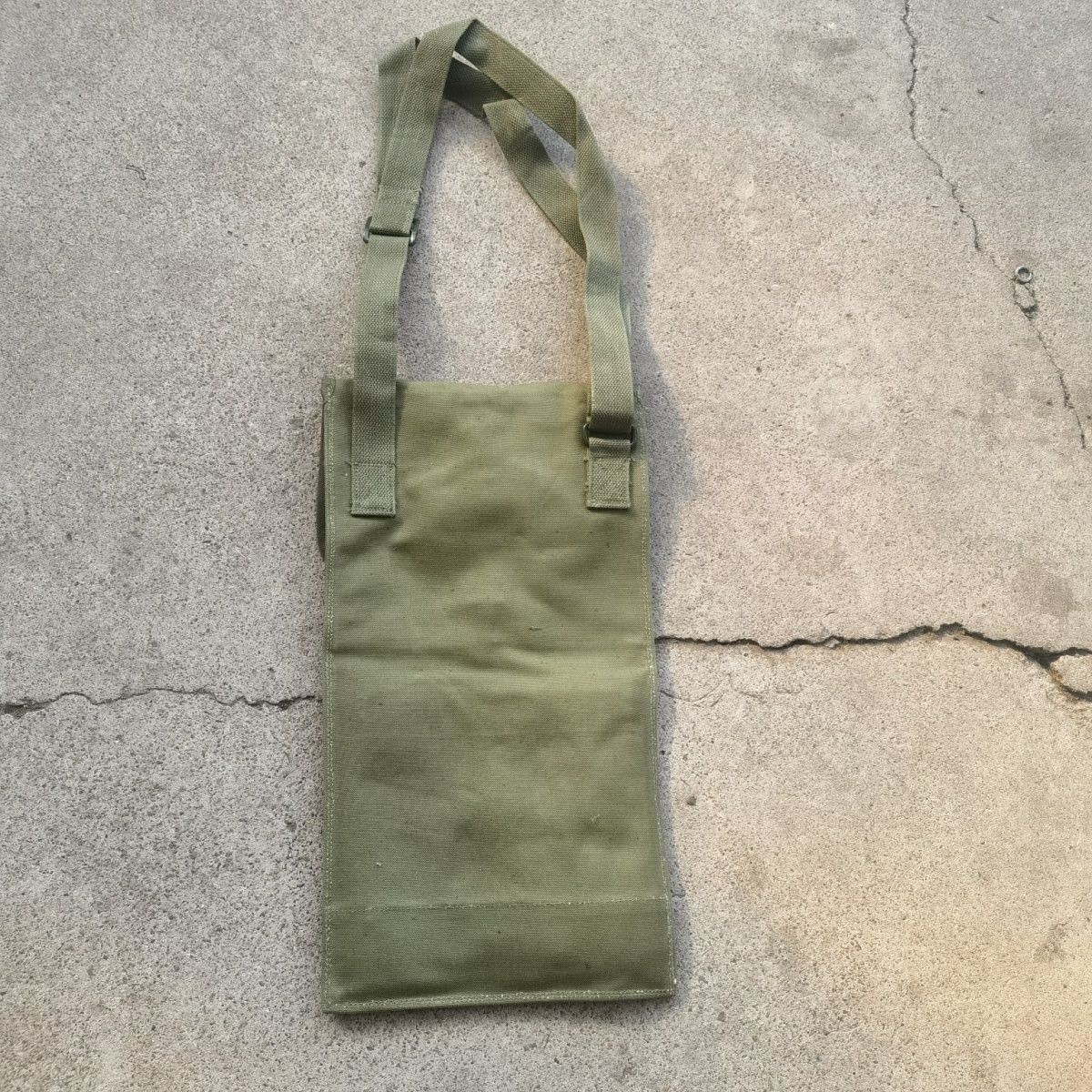 1980s Type 57 Canvas Tool Bag 20×41/22cm Wood Buckle Vintage Shoulder Bag