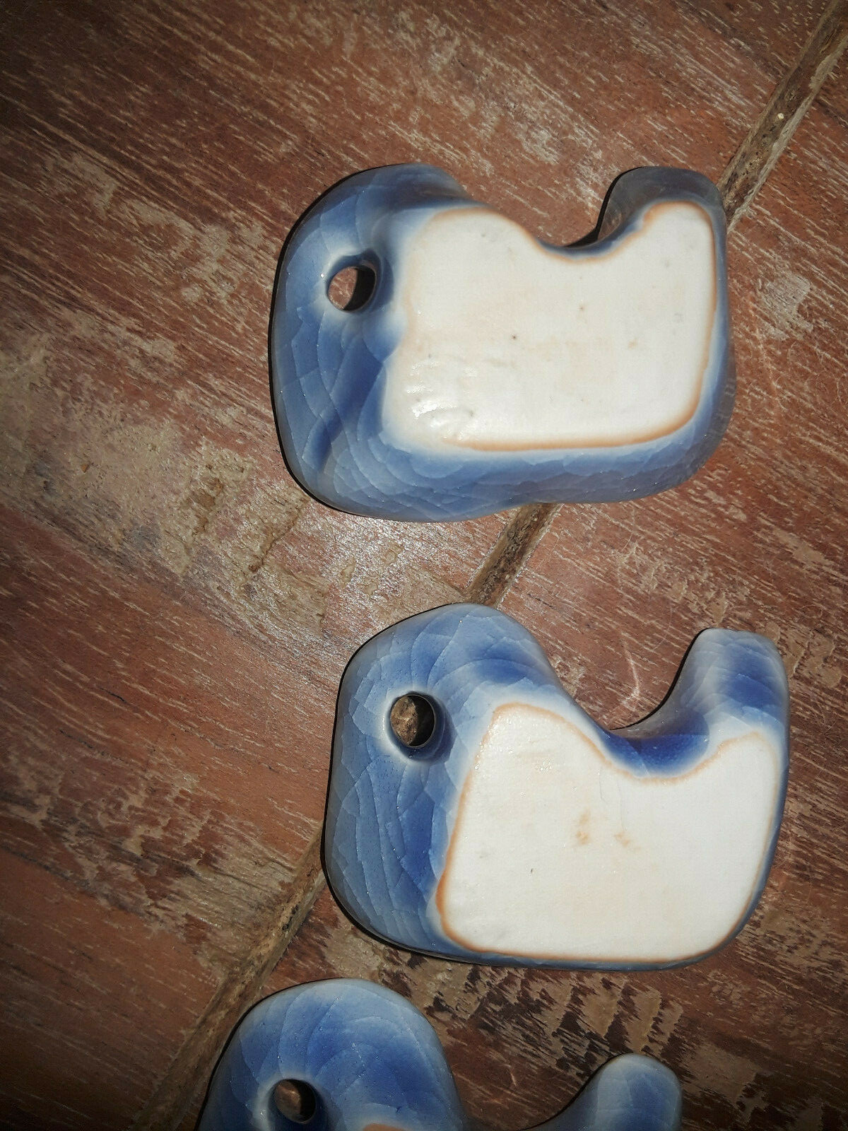 Set-6 Thailand sauce dishes+chopstick rests, glazed, stylized elephant design