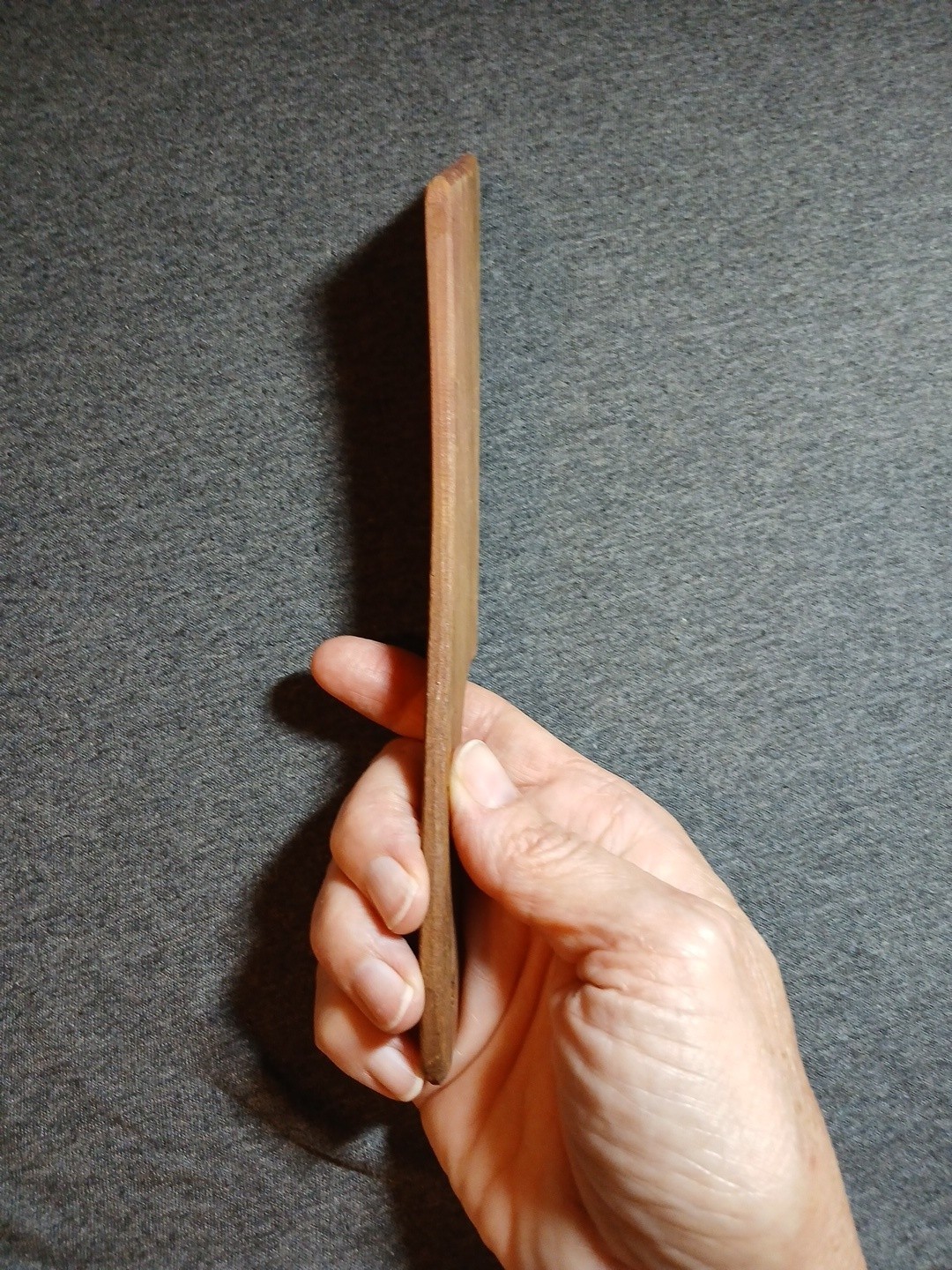 Vintage CHINESE WOOD MEAT CLEAVER. DECORATIVE WALL HANGER. CARVED. 9 In