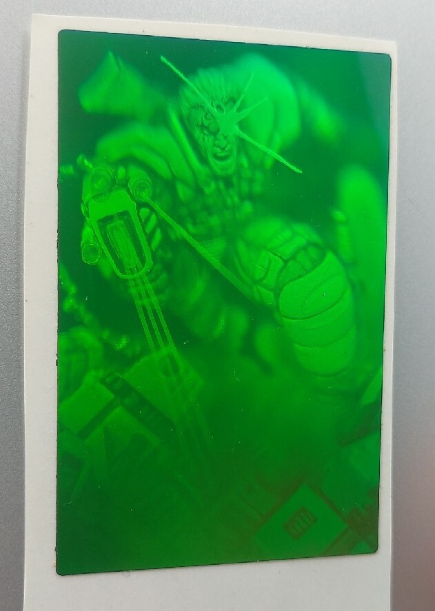 VTG Polaroid 3-D 90’s Holograms MARVEL Superhero – CABLE 3.5×2.25″